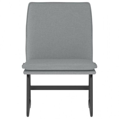 Loungestol i stof - lysegrå, 52×75×76 cm