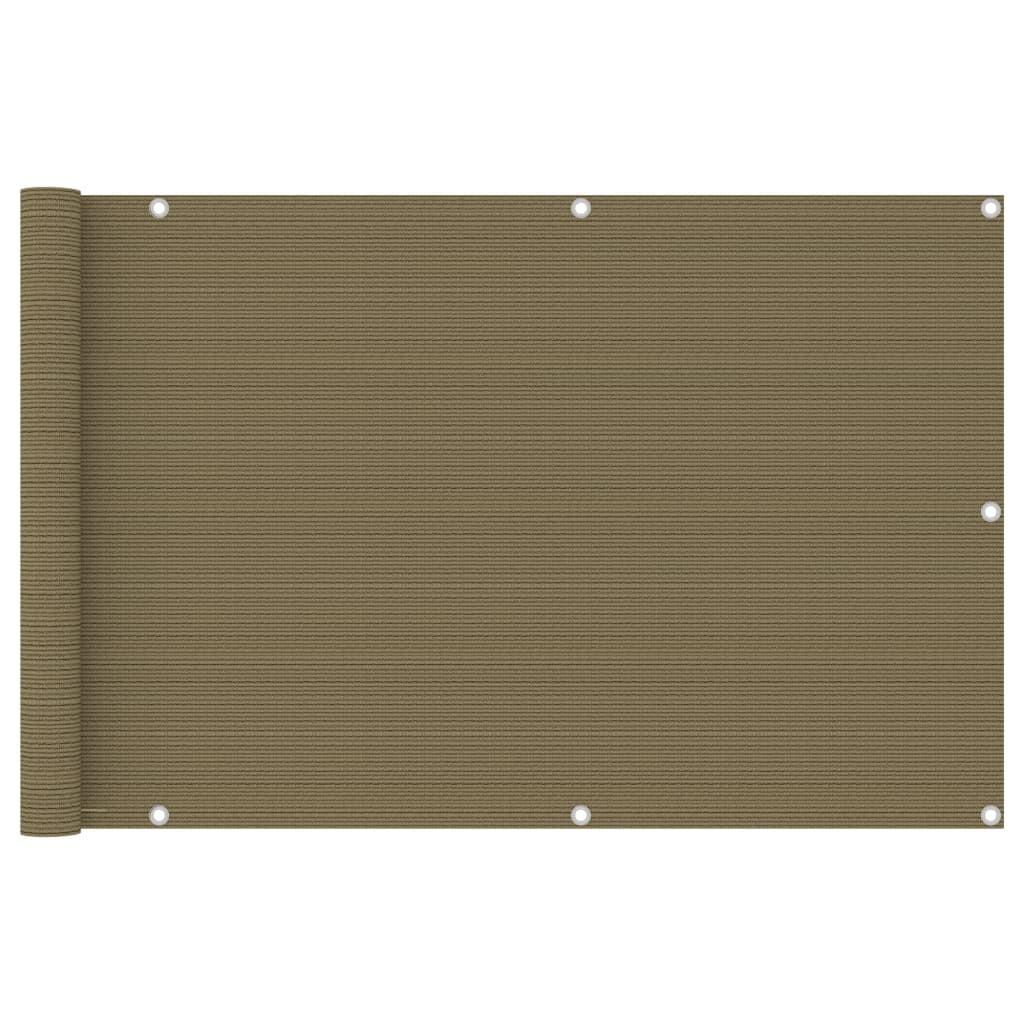 Altanafskærmning 90x600 cm HDPE gråbrun
