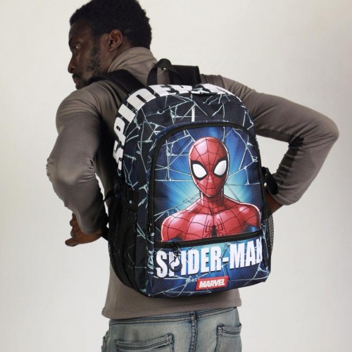 Spider-Man skoletaske - børne rygsæk, sort 31 × 18 × 44 cm
