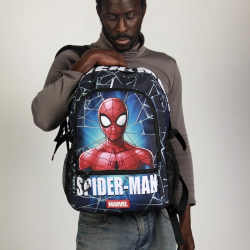 Spider-Man skoletaske - børne rygsæk, sort 31 × 18 × 44 cm