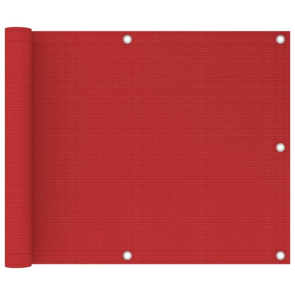 Altanafskærmning 75x300 cm HDPE rød