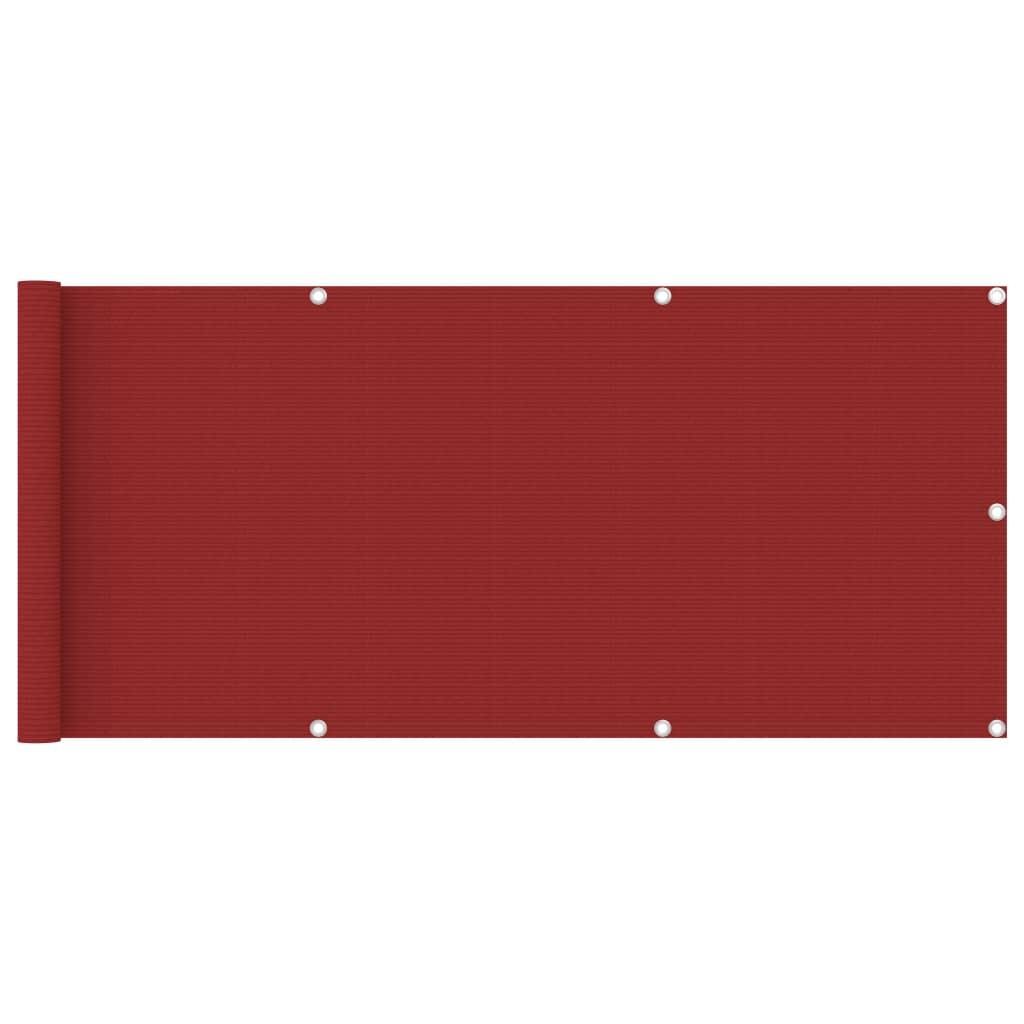 Altanafskærmning 75x400 cm HDPE rød