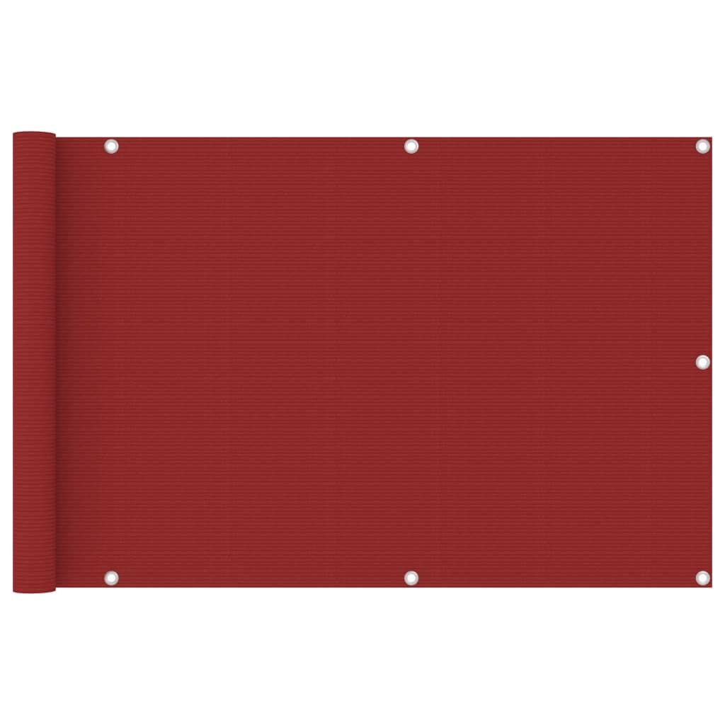 Altanafskærmning 90x400 cm HDPE rød