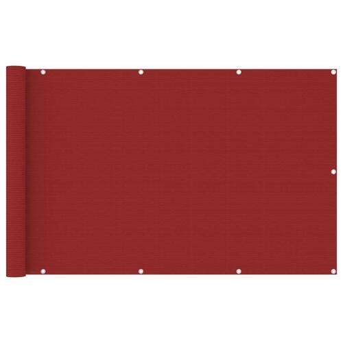Altanafskærmning 120x600 cm HDPE rød