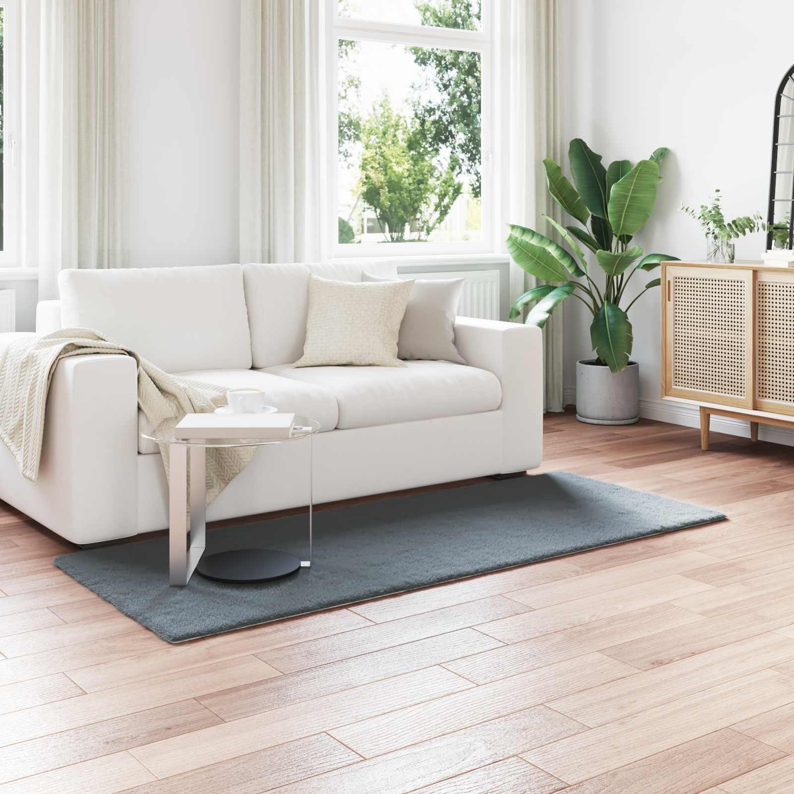 Faux Kanin Pels TÃ¦ppe Olite Antracit 100 x 200 cm Polyester