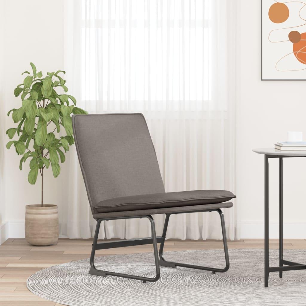 Loungestol i stof - gråbrun, 52×75×76 cm