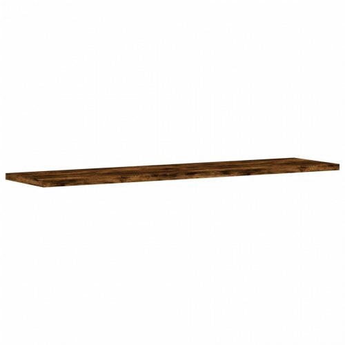 Væghylder 4 stk. - 80×20×1,5 cm i konstrueret træ, røget egetræ