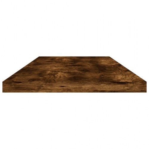 Væghylder 4 stk. - 80×20×1,5 cm i konstrueret træ, røget egetræ