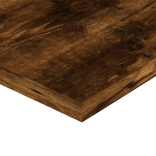 Væghylder 4 stk. - 80×20×1,5 cm i konstrueret træ, røget egetræ