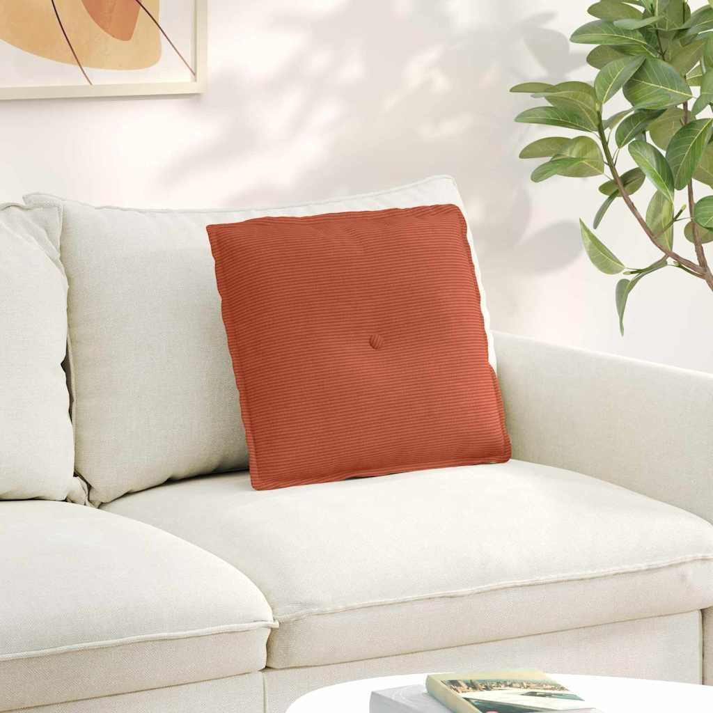 Rygpude RÃ¸d orange 50 x 45 cm Velourstof