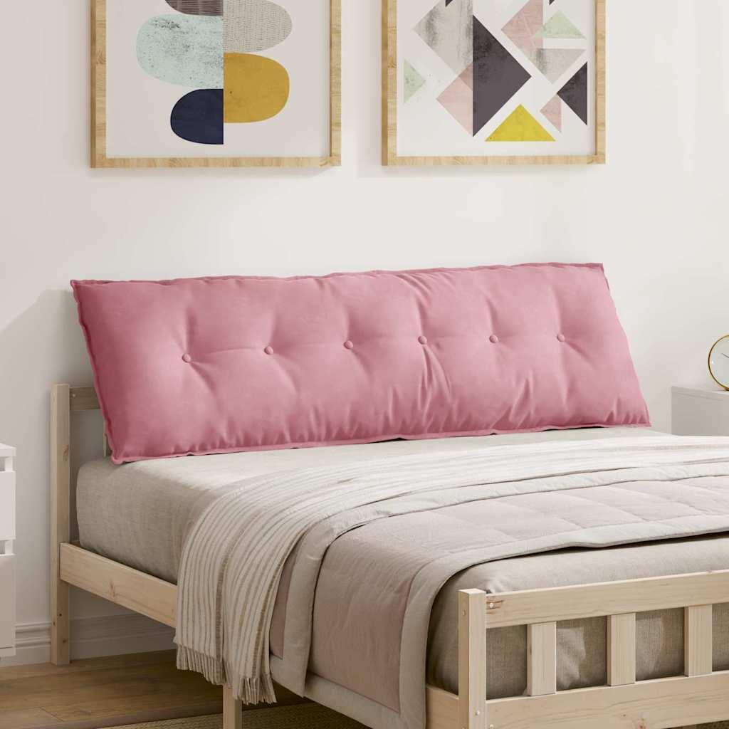 Rygpude LyserÃ¸d 160 x 50 cm Velourstof