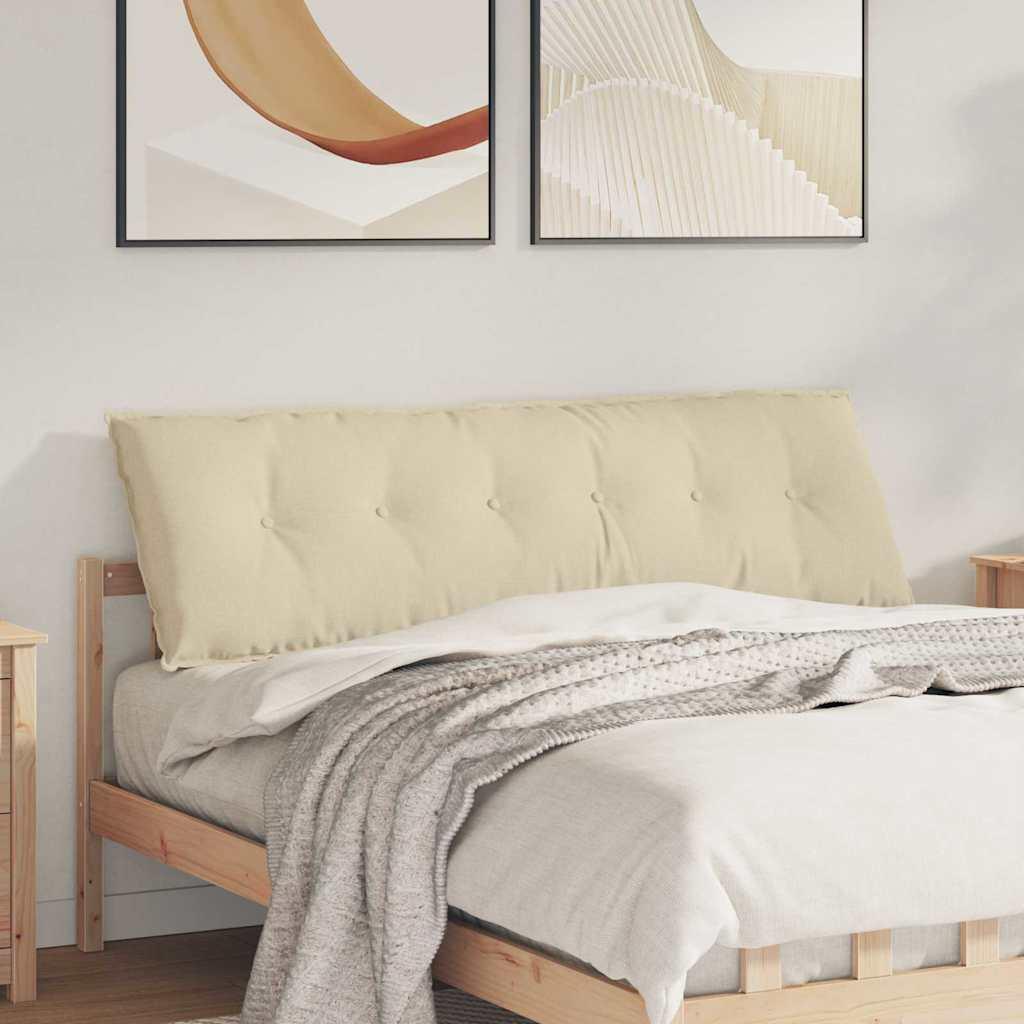 Rygpude Creme 160 x 19 x 50 cm Stof