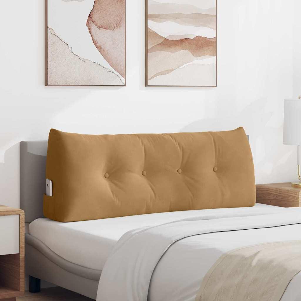 Rygpude Fløjl - Brun / 120 x 24 x 50 cm