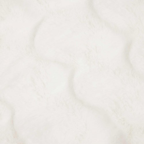 Faux Kanin Pels Tæppe Hvid 130 x 150 cm Polyester