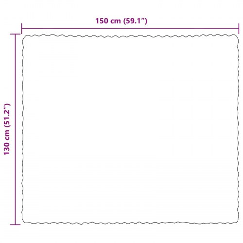 Faux Kanin Pels Tæppe Hvid 130 x 150 cm Polyester