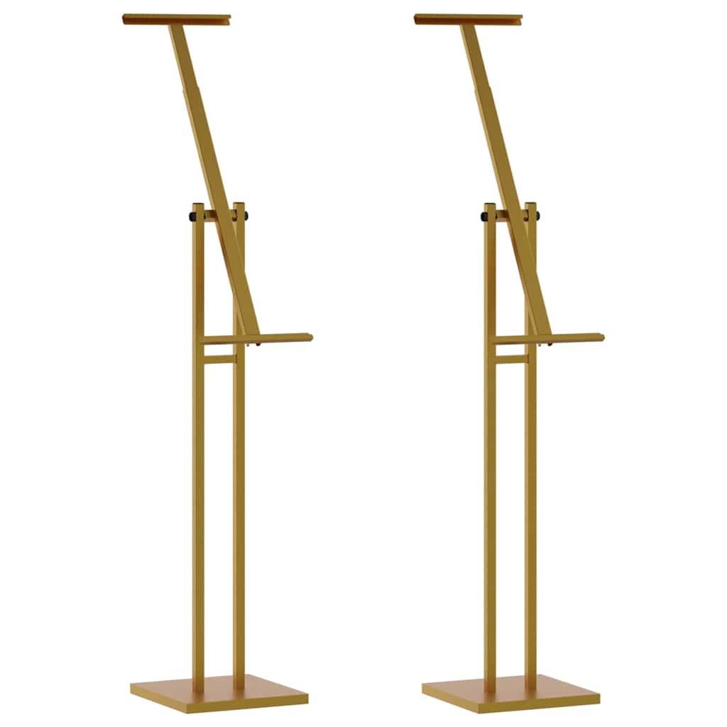 Messeskærme 2 stk Guld 26.5 x 26.5 x 127 cm Jern