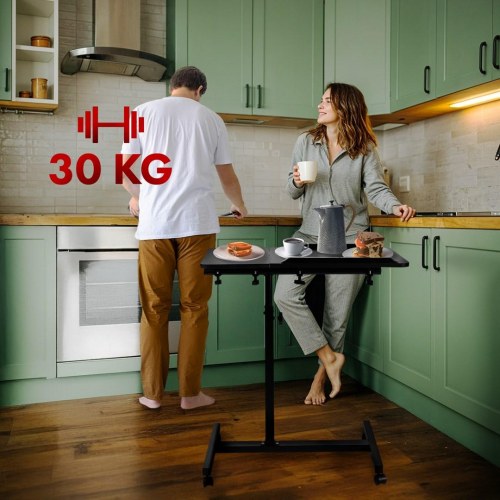 Rullebord til laptop – Maclean, sort, højde 59–89 cm, 30 kg