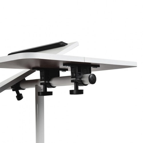 Rullebord/sengbord med højdejustering 59–89 cm – Maclean, hvid