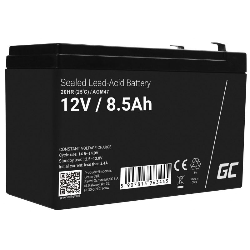 Batteri 12V 8,5Ah AGM - Green Cell billede