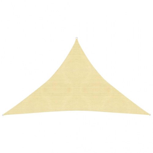 Solsejl HDPE 160 g/m² - trekant 3×3×4,2 m, beige