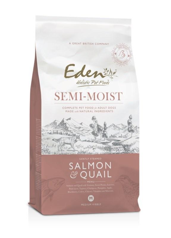 Hundefoder Eden Semi-Moist Laks & Vagtel 10 kg billede
