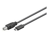 USB-C kabel 1 m - Goobay, USB-B til USB-C, sort billede