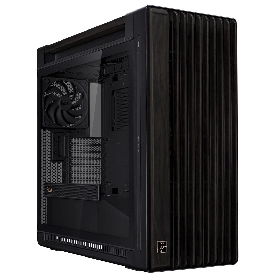 PC kabinet ASUS ProArt PA602 Wood Edition midi tower - sort billede