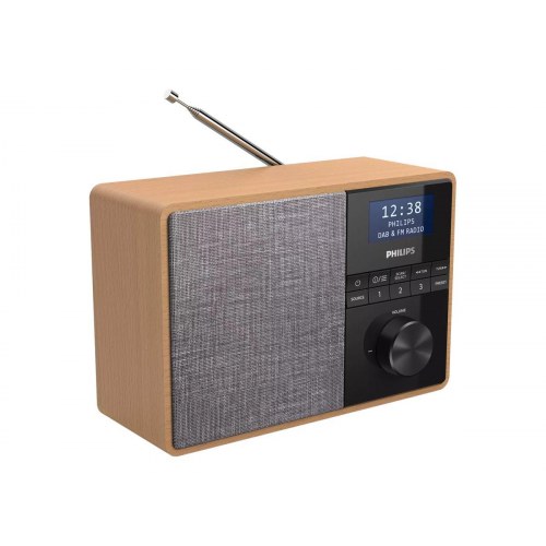 DAB radio Philips TAR5505 med Bluetooth – lyst træ