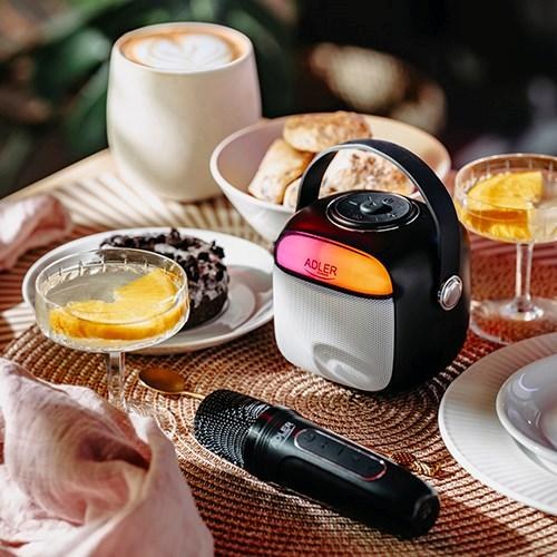 Bluetooth-højtaler med mikrofon Adler AD 1199B – karaoke, SD/USB/AUX