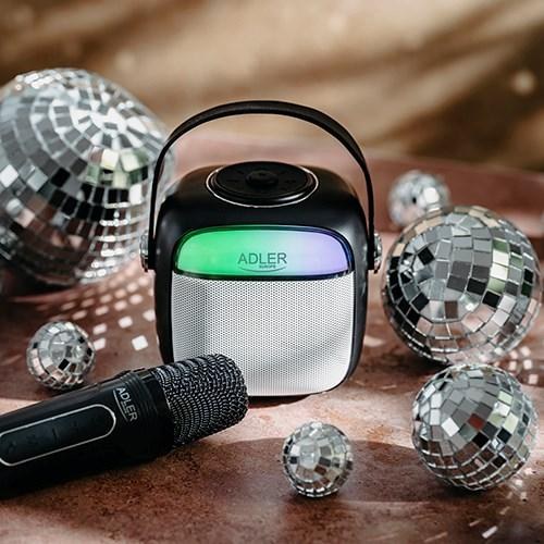 Bluetooth-højtaler med mikrofon Adler AD 1199B – karaoke, SD/USB/AUX