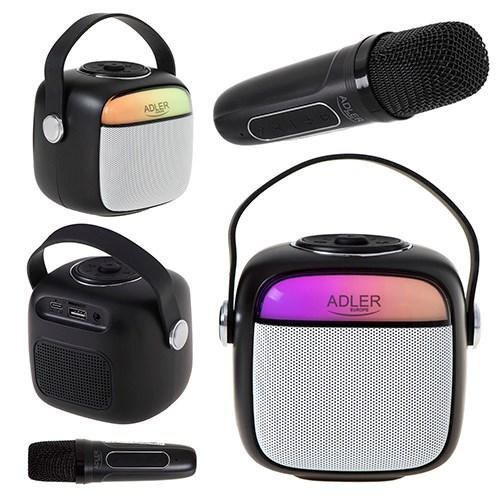 Bluetooth-højtaler med mikrofon Adler AD 1199B – karaoke, SD/USB/AUX
