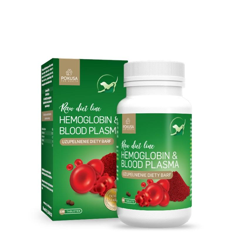 Kosttilskud til kat POKUSA Raw Diet Line Hemoglobin & Blood Plasma, 120 tabletter