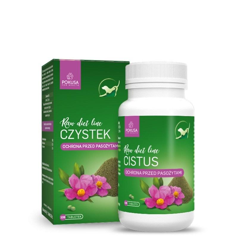 Kosttilskud til kat – POKUSA Raw Diet Line Cistus, 120 tabletter