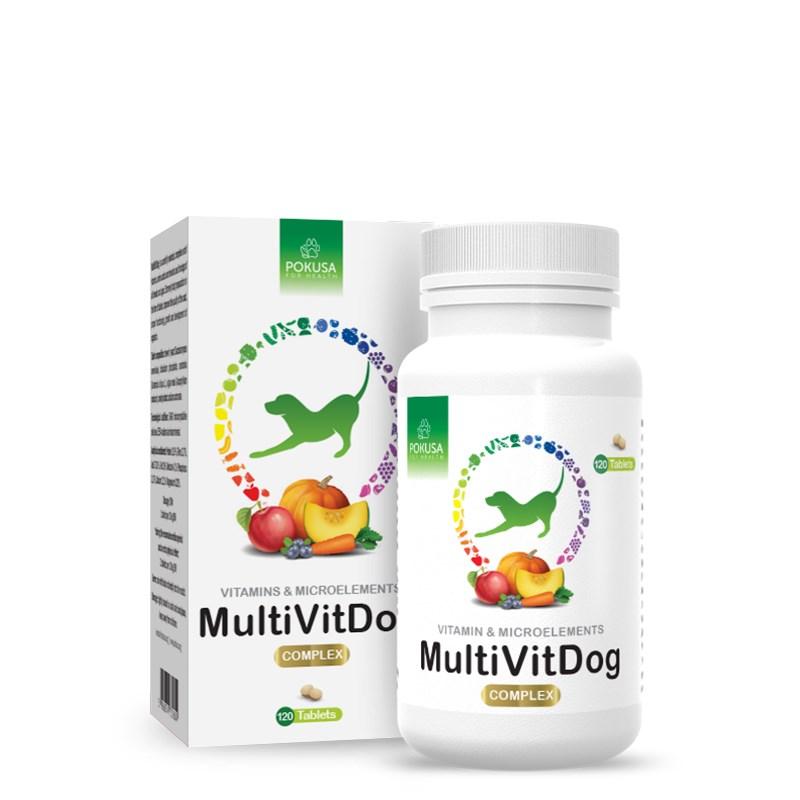 Hundevitaminer POKUSA Green Line MultiVit Dog - 120 tabletter