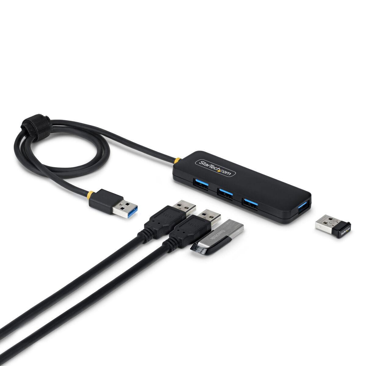 USB hub StarTech 4-ports USB-A 3.2 Gen 1 - sort billede