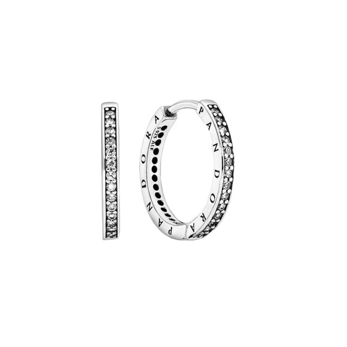 Øreringe hoops Pandora - Sterling sølv 925 (290558CZ)