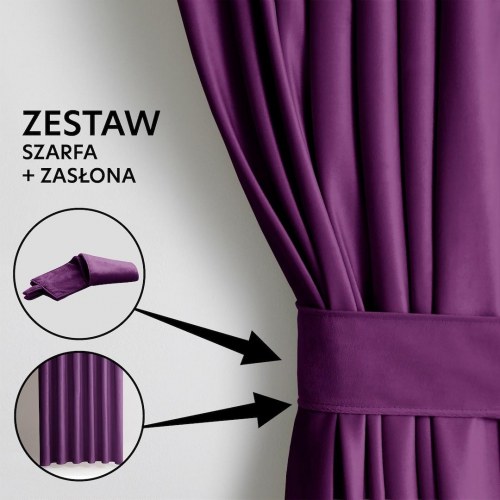 Mørklægningsgardin fløjl 140x270 violet – AmeliaHome