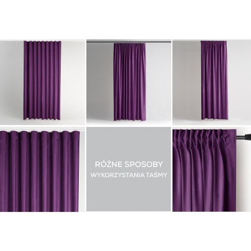 Mørklægningsgardin fløjl 140x270 violet – AmeliaHome