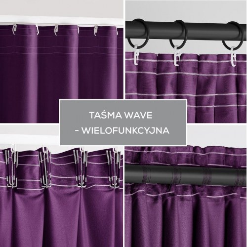 Mørklægningsgardin fløjl 140x270 violet – AmeliaHome