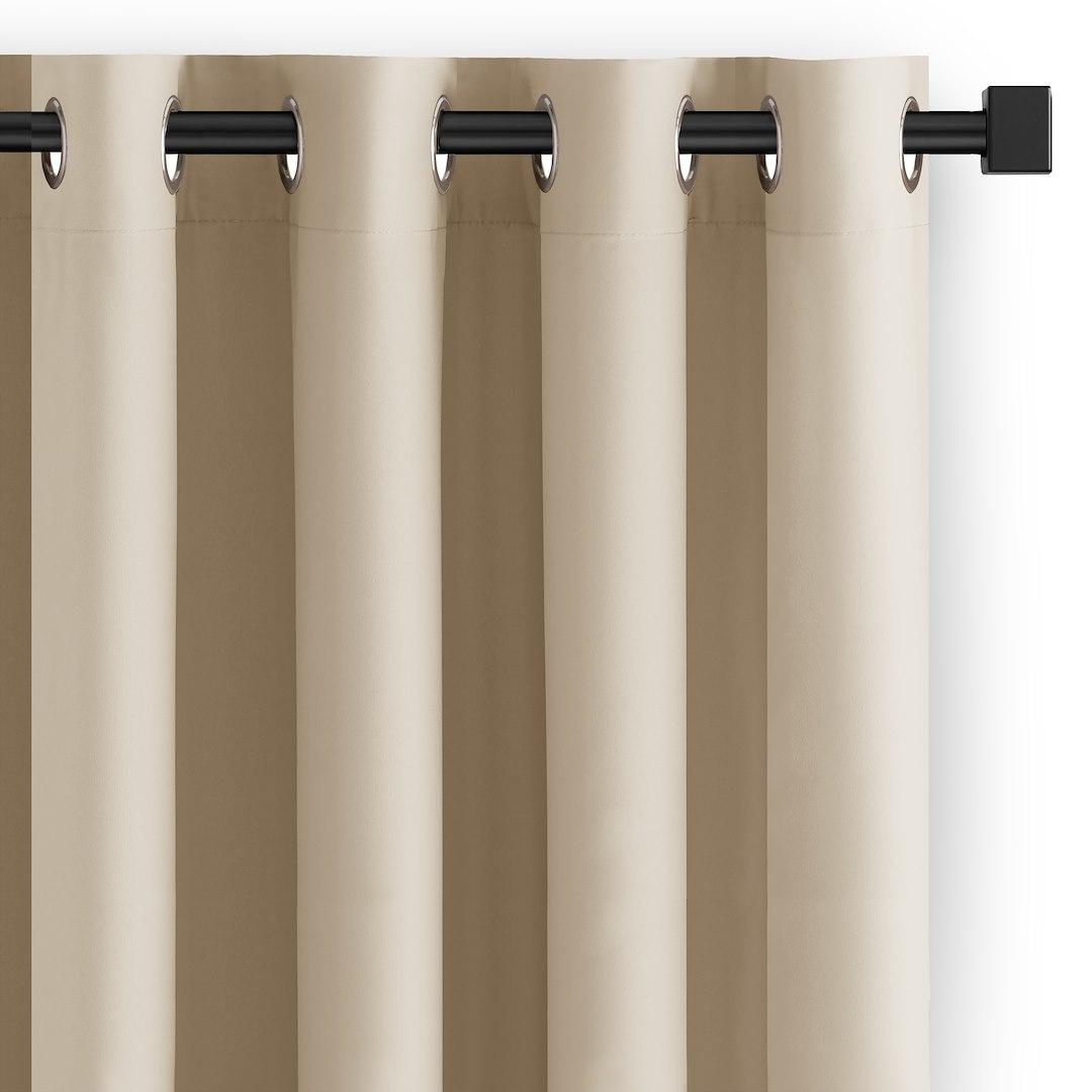 Mørklægningsgardin RESTILO Carli - lys beige, 140×270 cm, øskner