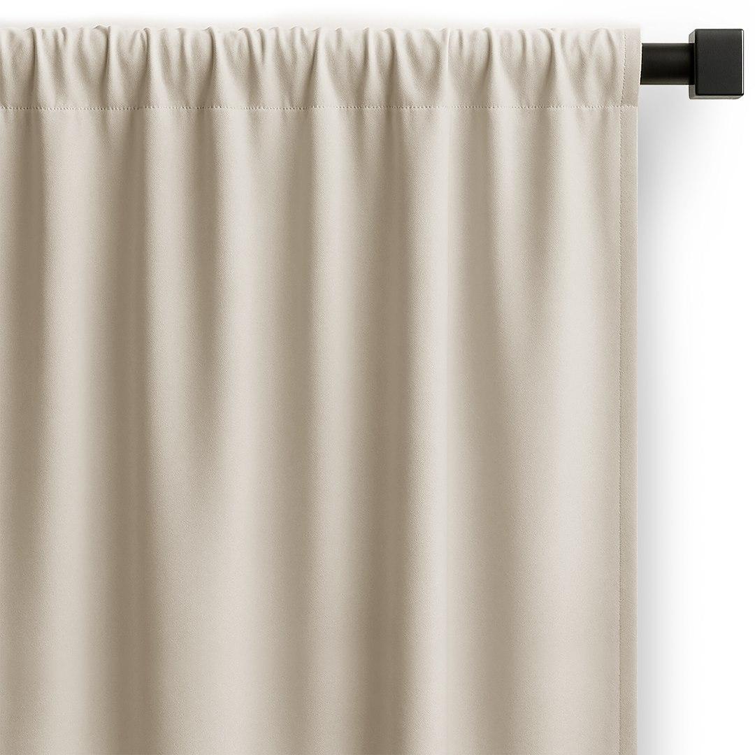 Mørklægningsgardin RESTILO CARLI - lys beige, bånd, 200×250 cm