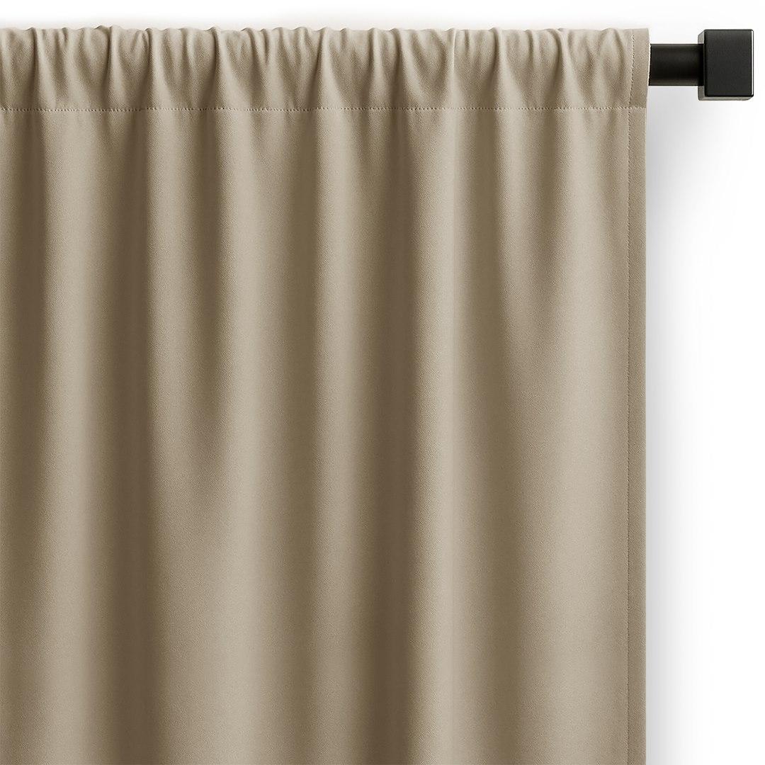 Mørklægningsgardin beige 140x270 - RESTILO CARLI med bånd, glat oxford