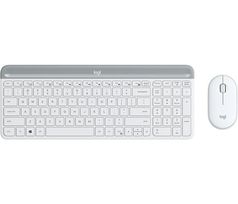 Trådløst tastatur og mus Logitech MK470 Slim Combo - hvid billede