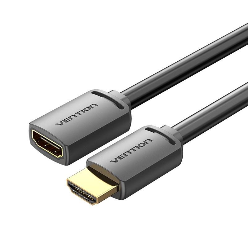 HDMI-forlÃ¦ngerkabel 3 m â Vention, HDMI-A han til HDMI-A hun, 4K, sort