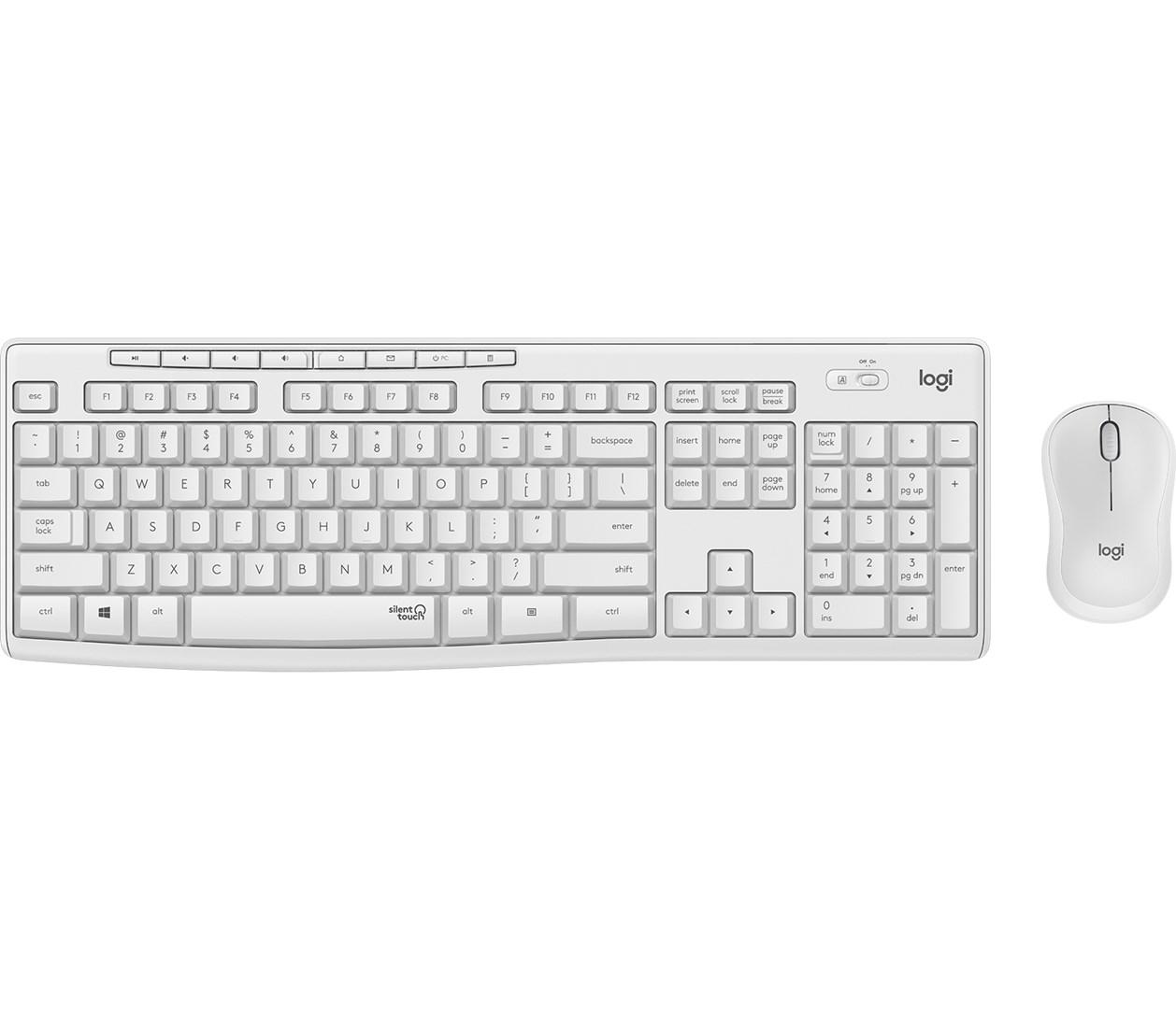 Trådløst tastatur og mus Logitech MK295 Silent - hvid billede