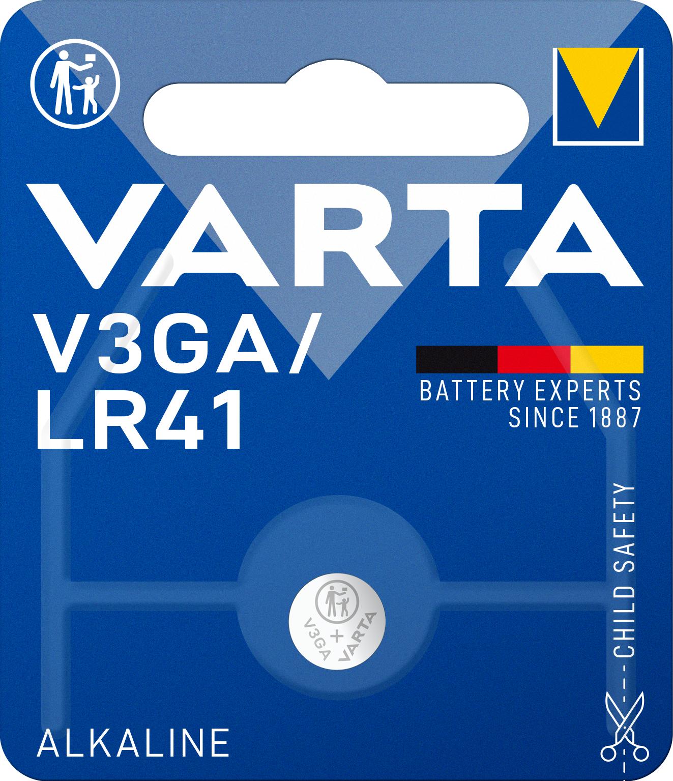 Knappcellebatteri Varta LR41 V3GA alkalisk - 1 stk billede