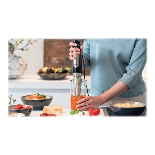 Stavblender Braun MQ 7025X – 0,6 l, 1000 W, sort/rostfrit stål