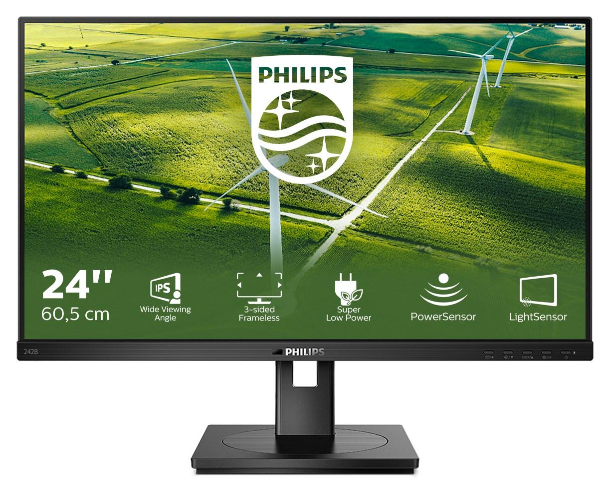 Skærm Philips 24" 242B1G Full HD IPS med HDMI/DP/DVI/USB billede