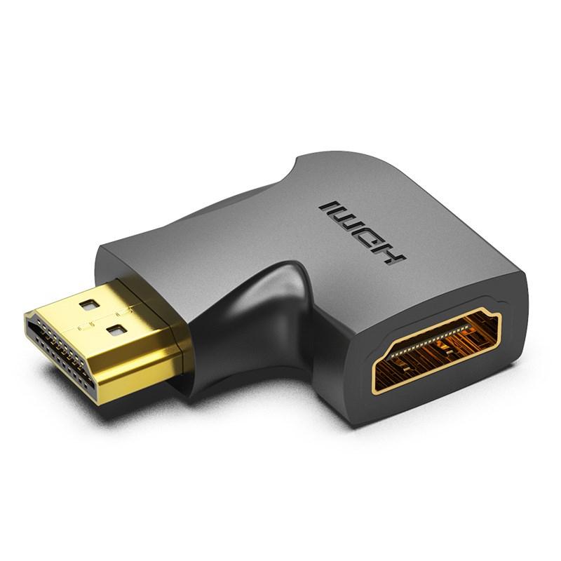 HDMI vinkeladapter 270° han til hun - Vention, sort