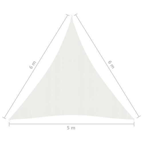 Solsejl 160 g/m² 5x6x6 m HDPE hvid